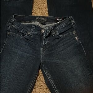 Silver Jeans Suki Dark Blue Flare Leg mid rise jeans W28/L34